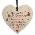 Handmade Hanging Heart Teacher Gift Leaving Present Thank You