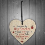 Handmade Hanging Heart Teacher Gift Leaving Present Thank You