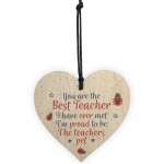 Handmade Hanging Heart Teacher Gift Leaving Present Thank You