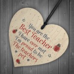 Handmade Hanging Heart Teacher Gift Leaving Present Thank You