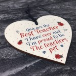 Handmade Hanging Heart Teacher Gift Leaving Present Thank You