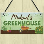 Personalised Greenhouse Plaque Garden Shed SummerHouse Gift