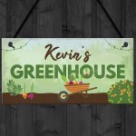 Personalised Greenhouse Plaque Garden Shed SummerHouse Gift