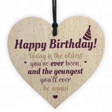 Birthday Gift For Mum Dad Nan Grandad Funny Wooden Heart