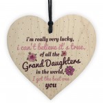 Granddaughter Gift Wooden Heart Birthday Thank You Gifts For Her