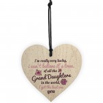 Granddaughter Gift Wooden Heart Birthday Thank You Gifts For Her