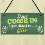 Funny Bar Sign Novelty Hanging Sign Gin Gifts Pub Man Cave 