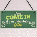 Funny Bar Sign Novelty Hanging Sign Gin Gifts Pub Man Cave 