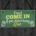 Funny Bar Sign Novelty Hanging Sign Gin Gifts Pub Man Cave 