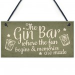 Bar Sign Novelty Hanging Home Gin Bar Pub Plaque Funny Man Cave 