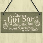 Bar Sign Novelty Hanging Home Gin Bar Pub Plaque Funny Man Cave 