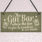 Bar Sign Novelty Hanging Home Gin Bar Pub Plaque Funny Man Cave 