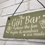 Bar Sign Novelty Hanging Home Gin Bar Pub Plaque Funny Man Cave 