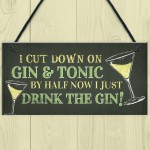 Novelty Gin & Tonic Hanging Sign Plaque Friendship Gift Home Bar