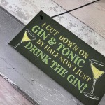 Novelty Gin & Tonic Hanging Sign Plaque Friendship Gift Home Bar