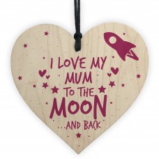 Birthday Gift For Mum Sign Mummy Wooden Heart Special Keepsake 
