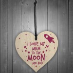 Birthday Gift For Mum Sign Mummy Wooden Heart Special Keepsake 