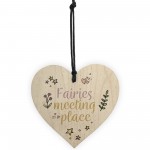 Garden Sign Fairies Meeting Place Wooden Hanging Sign Shed