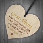 Great Nanny Gift Wooden Heart Granparent Birthday Gift For Her 