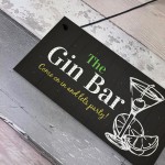 Gin Bar Party Plaque Man Cave Garden Kitchen Pub Bar Sign