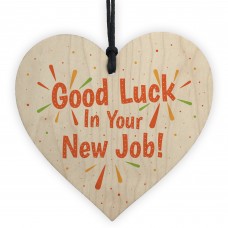 Colleague Leaving Gift Good Luck New Job Wood Heart Gift Plaque