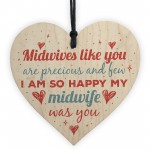 Midwife Thank You Gift Nurse Newborn Baby Gift Wooden Heart Sign