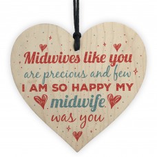 Midwife Thank You Gift Nurse Newborn Baby Gift Wooden Heart Sign
