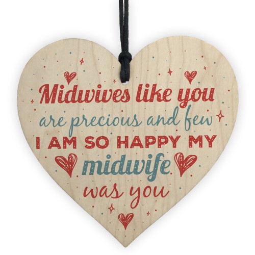 Midwife Thank You Gift Nurse Newborn Baby Gift Wooden Heart Sign