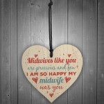 Midwife Thank You Gift Nurse Newborn Baby Gift Wooden Heart Sign