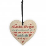 Midwife Thank You Gift Nurse Newborn Baby Gift Wooden Heart Sign