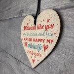 Midwife Thank You Gift Nurse Newborn Baby Gift Wooden Heart Sign