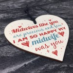Midwife Thank You Gift Nurse Newborn Baby Gift Wooden Heart Sign