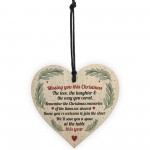 Mum Dad Nan Memorial Gift Wood Heart Christmas Memorial Sign Mum Dad Nan Memorial Gift Wood Heart Christmas Memorial Sign