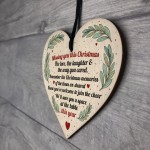 Mum Dad Nan Memorial Gift Wood Heart Christmas Memorial Sign Mum Dad Nan Memorial Gift Wood Heart Christmas Memorial Sign
