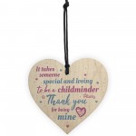 Childminder Gift Handmade Wooden Heart Sign Teacher Nursery Gift