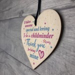 Childminder Gift Handmade Wooden Heart Sign Teacher Nursery Gift