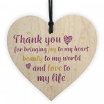 Thank You Gift Wedding Anniversary Gift Wood Heart Gift For Her 