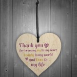 Thank You Gift Wedding Anniversary Gift Wood Heart Gift For Her 