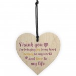 Thank You Gift Wedding Anniversary Gift Wood Heart Gift For Her 