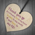 Thank You Gift Wedding Anniversary Gift Wood Heart Gift For Her 