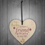 Friendship Gift Sign Best Friend Plaque Shabby Chic Wooden Heart