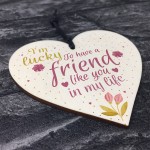 Friendship Gift Sign Best Friend Plaque Shabby Chic Wooden Heart