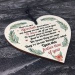 Memorial Plaque Decoration Mum Dad Nan Memorial Gift Wood Heart