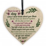Mum Memorial Gift Grave Plaque Tribute Sign Wooden Heart Mum