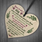 Mum Memorial Gift Grave Plaque Tribute Sign Wooden Heart Mum