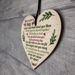Mum Memorial Gift Grave Plaque Tribute Sign Wooden Heart Mum