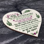 Mum Memorial Gift Grave Plaque Tribute Sign Wooden Heart Mum