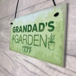 Grandads Garden Hanging Summer House Shed Sign Dad Birthday Gift