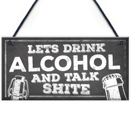 Novelty Funny Alcohol Sign Gin Vodka Gift Man Cave Home Bar Gift