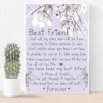 Friendship Gift Best Friend Plaque Sign Thank You Birthday Gifts